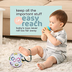 Baby Buddy Secure-A-Toy, Blue/White, 2-Pack