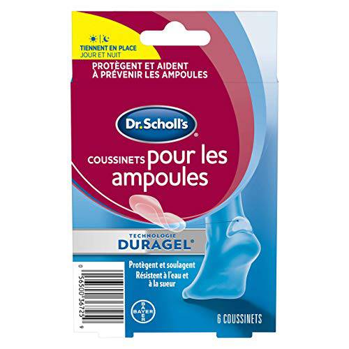 Dr. Scholl's BLISTER CUSHION with Duragel Technology, 6ct. Heal and Prevent Blisters with Cushioning that is Water and Sweat-Resistant, Thin, Flexible and Nearly Invisible