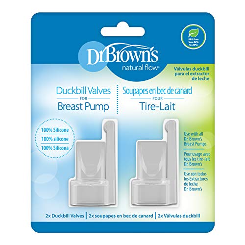 Dr. Brown's Replacement Duckbill Valves for Dr. Brown's Breast Pumps 2 Pack, White