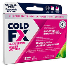 COLD-FX Daily Support, Ginseng, Extract, Reduce Chance Cold and Flu, Support Immune System - 18 Capsules