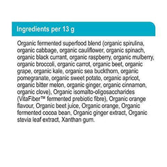 Fermented Organic Gut Superfoods+, Orange Ginger Vegan Superfoods Powder,