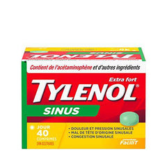 TYLENOL Extra Strength Sinus eZ Tabs, Relieves Sinus congestion and other sinus Symptoms, Daytime, 40ct