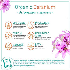 Puressentiel Geranium Organic Essential Oil, 0.17 fl. oz.