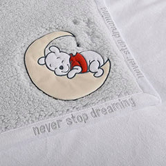 Disney Winnie The Pooh My First Blankie Sherpa Blanket, 30"x36" Grey Fluffy Premium Blanket for Baby Boy Soft Warm Cozy Toddler, Infant or Newborn Blanket for Crib, Stroller, Travel, Nursery