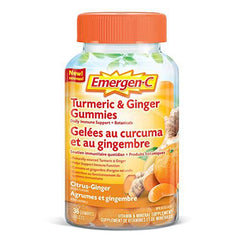 Emergen-C Immune Support Gummies, A Boost of Vitamins and Minerals, Turmeric & Ginger, 36 Gummies