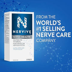 Nervive Nerve Health, for Nervous System, Alpha Lipoic Acid, ALA, Vitamins B1-Thiamine, B6, B12, 30-Day Supply, 30 Count