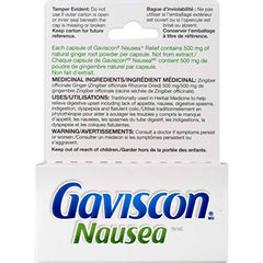 Gaviscon Nausea Natural Ginger Capsule