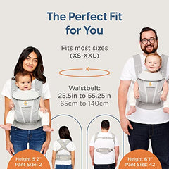 Ergobaby All Carry Positions Breathable Mesh Baby Carrier Newborn to Toddler with Enhanced Lumbar Support & Airflow (7-45 Lb), Omni Breeze, Onyx Blooms