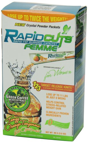 FEMME FIT RapidCuts Femme Crystals - All Natural 3-stage Fat Loss System - Orange Tangerine - 22 Count (665553200736)