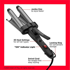 REVLON 3 Barrel JUMBO Hair Waver, Grey