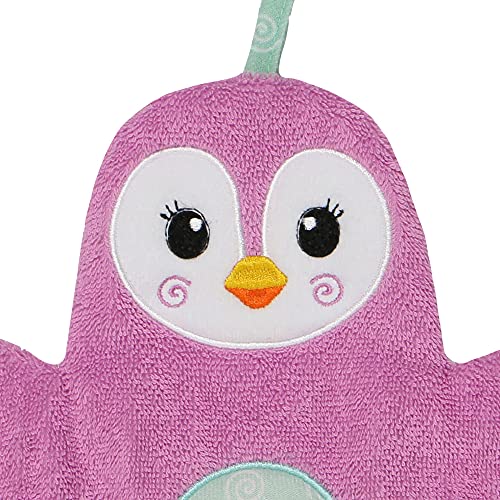 Zoocchini Baby Snow Terry Bath Mitt - Penny Penguin 0-18M