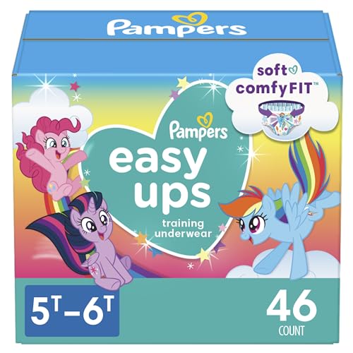 Pampers Easy Ups Training Pants Girls and Boys, 5T-6T, 46 Count, Super Pack