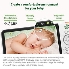 LeapFrog LF925HD 1080p WiFi Remote Access 360 Degree Pan & Tilt Video Baby Monitor with 5” High Definition 720p Display, Night Light, Color Night Vision (White), One Size