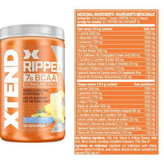 XTEND Ripped BCAA Powder Blueberry Lemonade | Cutting Formula + Sugar Free Post Workout Drink with Amino Acids | 7g BCAAs for Men & Women | 30 Servings - Packaging May Vary, 501 g (Pack of 1)