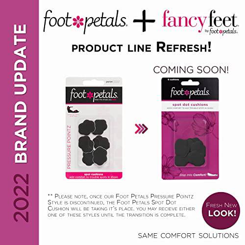 Foot Petals Women's Pressure Pointz Spot Cushions Insole, Black, Medium/One Size M US