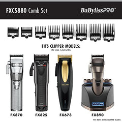 BaBylissPRO 8 Piece Comb Set for 880 and 870 Series Clippers, 1 Count