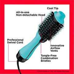 Revlon ‎RVDR5222FMNT One-Step™ Volumizer and Ionic Hair Dryer with Advanced Ionic Technology™, Hot Air Brush, Less Frizz, 3Heat/ 2 Speed Settings, Mint