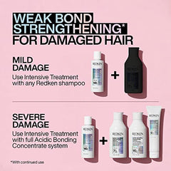 REDKEN Bonding Shampoo for Damaged Hair Repair, Intense Conditioning, Protects Color-Treated Hair, Sulfate-Free, For All Hair Types, Acidic Bonding Concentrate, 1000 ml