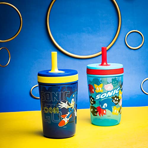 Zak Designs Blippi Kelso Toddler Cups For Travel or At Home, 15oz 2-Pack  Durable Plastic Sippy Cups With Leak-Proof Design is Perfect For Kids