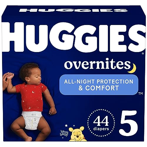 Huggies Overnites Nighttime Baby Diapers, Size 5, Giga, 44 Ct