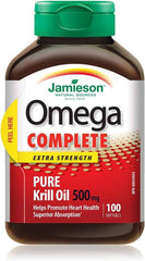 Jamieson Omega Complete Pure Krill Oil 500 mg Extra Strength - 100 Softgels