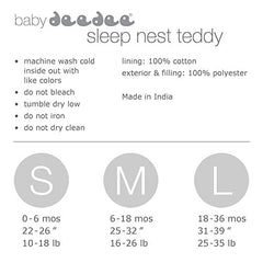 baby deedee Sleep Nest Teddy Baby Sleeping Bag, Pink, Small (0-6 Months)