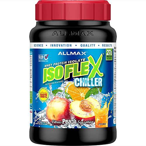 ALLMAX Nutrition - Isoflex Chiller - Whey Protein Isolate - Citrus Peach Sensation - 2 Pound