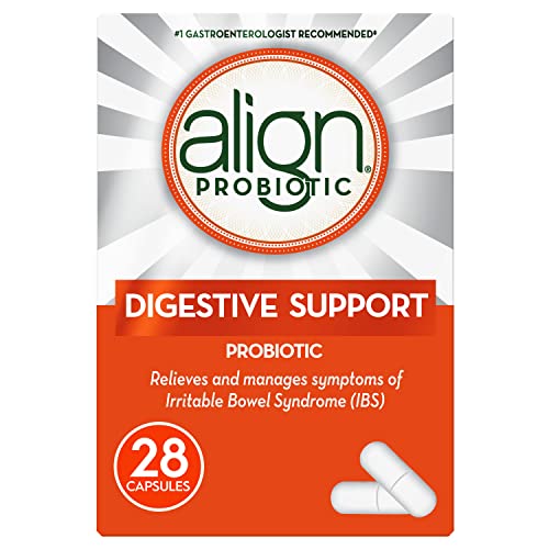 Align Probiotic Digestive Support, IBS Symptom Relief such as Gas, Abdominal Discomfort, Bloating, #1 Doctor Recommended Probiotic Brand*, Contributes to a Natural Healthy Intestinal Flora, 28 Capsules