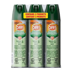 OFF Deep Woods Dry Insect and Mosquito Repellent, Bug Spray for Camping, Bug Repellent Safe for Clothing, 113g, 3pk, (Packaging May Vary)