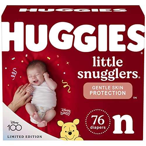 Huggies Little Snugglers Baby Diapers, Size Newborn, Giga Pack, 76ct