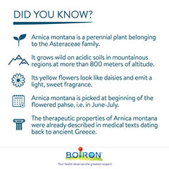Boiron Arnica Montana 200ch pellets, pack of 3 tubes, Homeopathic medicines