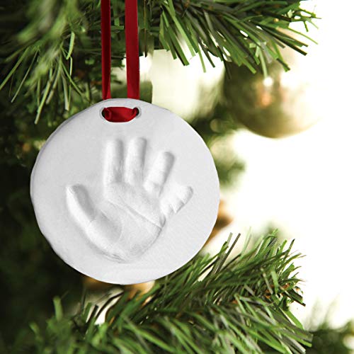 Pearhead Babyprints Baby's First Handprint or Footprint Ornament Kit, Easy No-Bake DIY, Christmas Baby Gift, 50010