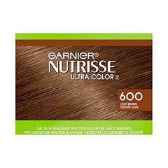 Garnier Nutrisse Ultra Color, Permanent Hair Dye, 60 Light Brown, Vibrant Colour, Silky and Smooth Hair Enriched With Avocado Oil, 1 Application