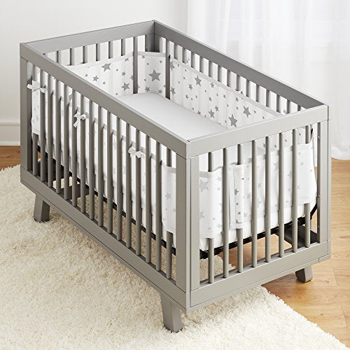 BreathableBaby, Breathable Mesh Liner For Cribs with 52"x28" (132x71cm) Mattress, Starlight, Classic 3mm Mesh, Covers 3 or 4 Sides, Safety Tested & Trusted (Not for Mini Cribs)