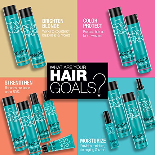 SexyHair Healthy Moisturizing Shampoo, 10.1 Oz | Moisture, Slip, Detangling, and Shine | SLS and SLES Sulfate Free | All Hair Types