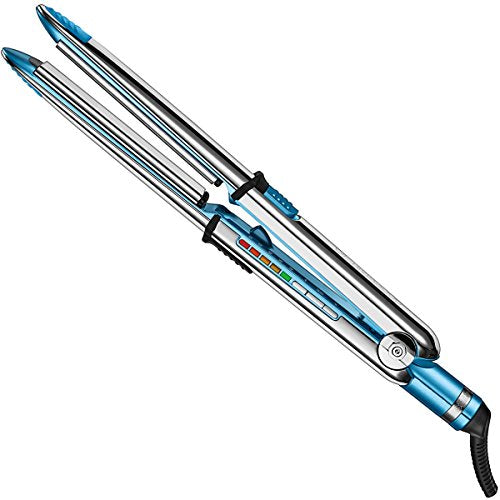 BaBylissPRO Stainless Steel OPTIMA Flat Iron, 1 inch wide, Blue