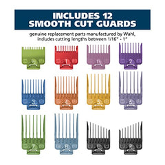 Wahl Clipper Genuine Secure Fit Attachment Guard Organization Kit with Color Pro Colored Hair Clipper Guide Combs, 14 Piece Premium Storage Kit for Wahl Hair Clippers, Multicolor - 3291-100