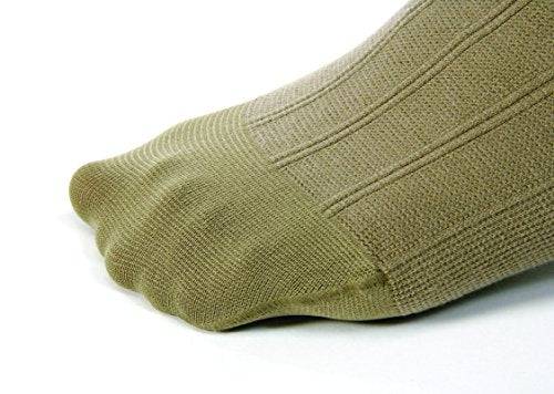 Men's 15-20 mmHg Moderate Casual Knee High Support Sock Size: Small, Color: Khaki