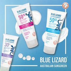 BLUE LIZARD Sensitive Mineral Sunscreen Lotion, SPF 50+, Water Resistant with Smart Cap Technology - 89 ml Tube