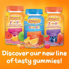 Emergen-C Junior Vitamin C Gummy Supplement, Kid's Vitamins Fruit Fiesta, 44 Gummies