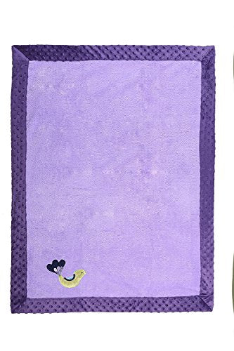 Bacati Botanical Purple Blanket