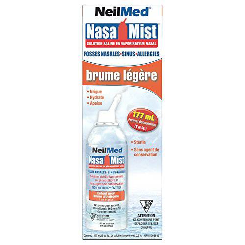 NeilMed Nasamist Gentle Mist Saline Nasal Spray, 6 Ounce