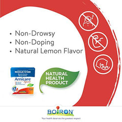 Boiron Arnicare Sport 33 Chewable Tablets, Relieves Muscular Soreness, Cramps and Fatigue Following a Physical Workout or Overexertion, Natural Health Product, Lemon Flavor