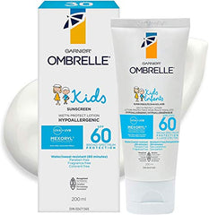 Garnier Ombrelle Kids Sunscreen Lotion, SPF 60, Hypoallergenic, Water & Sweat Resistant, Fragance Fee, 200mL