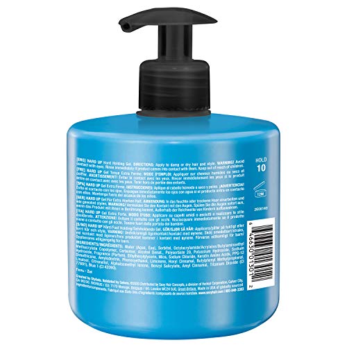 SexyHair Style Hard Up Hard Holding Gel, 16.9 Oz Extreme Hold Non-Flaking Formula All Hair Types