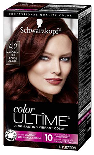 Schwarzkopf Color Ultime Permanent Hair Color Cream, 4.2 Mahogany Red, 1 Count