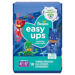 Pampers Easy Ups Training Underwear Boys 4T-5T 18 Count (Packaging May Vary)