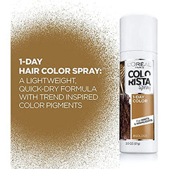 L'Oreal Paris Colorista Sprays Temporary Hair Color, 03 Gold, One-day Color, Hair Dye, 57g