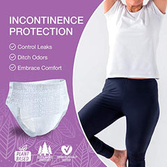 Veeda Natural Premium Incontinence Underwear for Women, Maximum Absorbency, Large Size, 12 Count