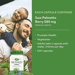 Nature's Way Saw Palmetto Berries Health Supplement, 100 Count